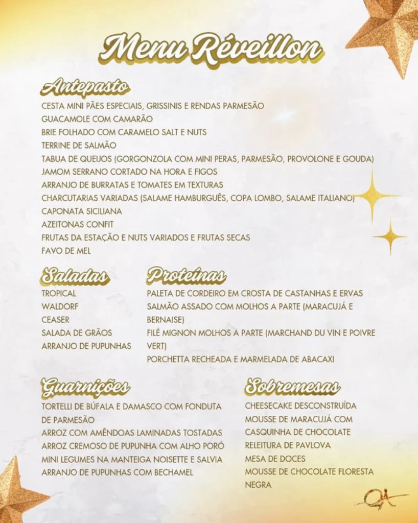 Menu Reveillon 2025