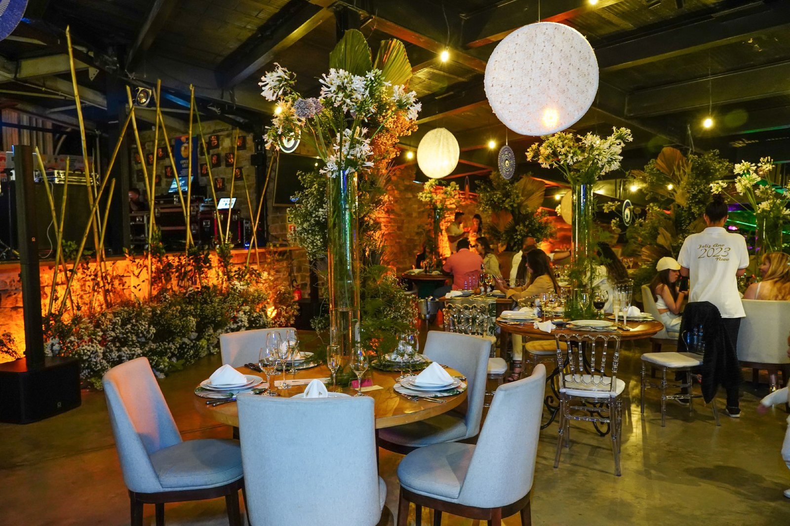 Salão do Ópera Arte decorado para evento